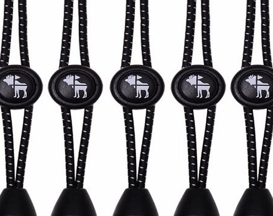 The Friendly Swede [5 PAIRS] No-tie Laces - Elastic Shoelace Fastening System - Lock in fit - Comfortable and Easy for Athletes, the Elderly, Children or Just Anyone who is Tired of Tying Shoelaces - Lifetime Warranty (